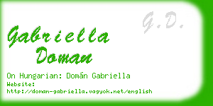 gabriella doman business card